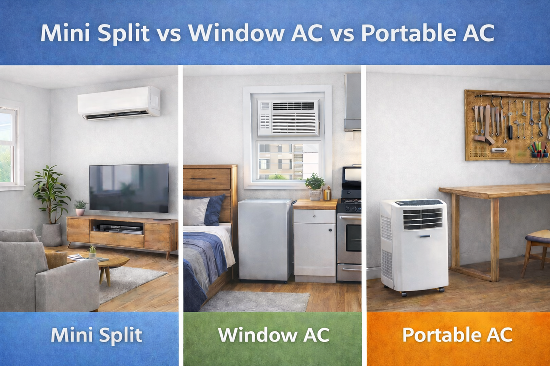 Mini Split vs Window AC vs Portable AC: Which One Should You Choose?
