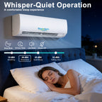 BreezeAero 1 Zone 9000 BTU Wifi Enabled Ductless Mini Split Air Conditioner Heat Pump Included, Energy Star,  20 SEER2 115V, Cools Up to 450 Sq.ft