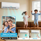 BreezeAero Multi-Zone Series 3 Zone 28000 BTU Ductless Mini Split Air Conditioner Heat Pump, 230-Volt, 20 SEER2, Cools Up to 1350 Sq.ft(9K+9K+9K)